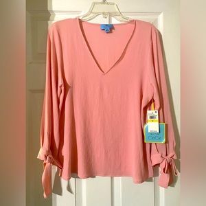 Cece Light Pink Dressy Blouse Size Medium
